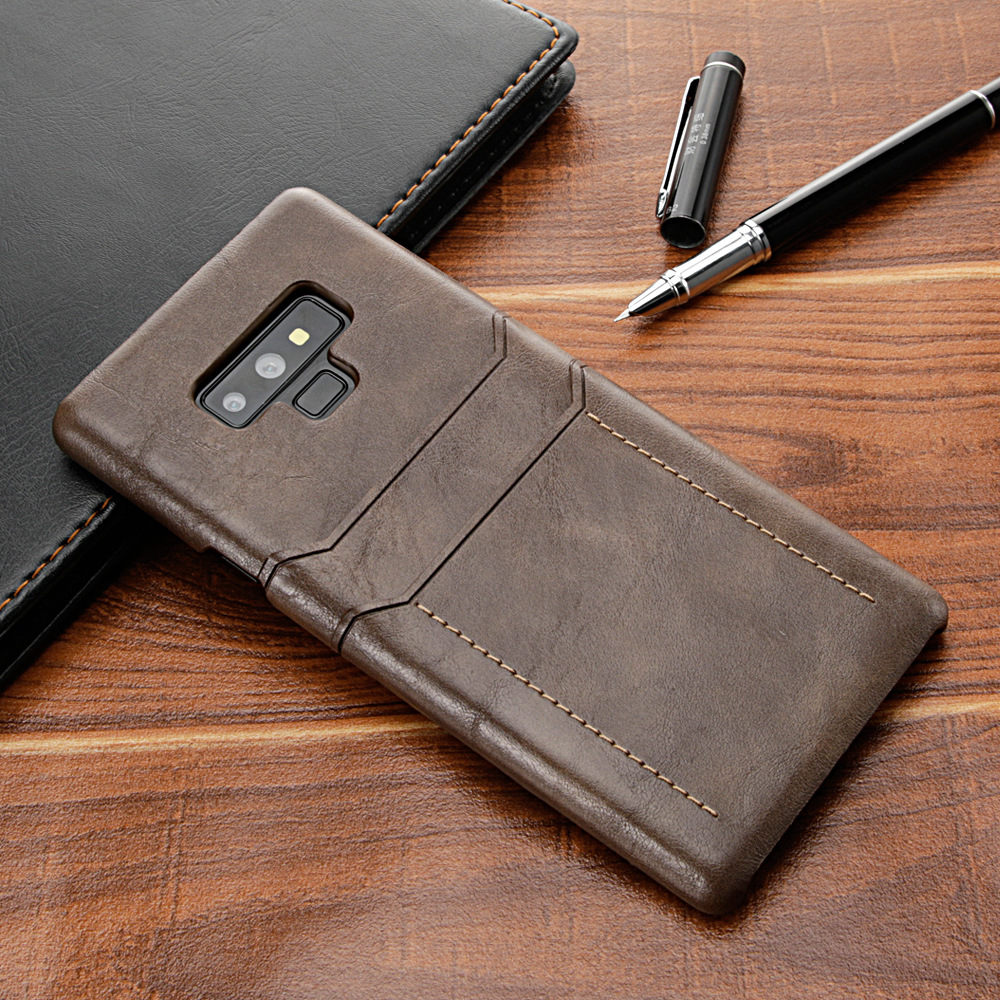 Samsung Galaxy Schutzhülle mit Kartenhalter in Leder