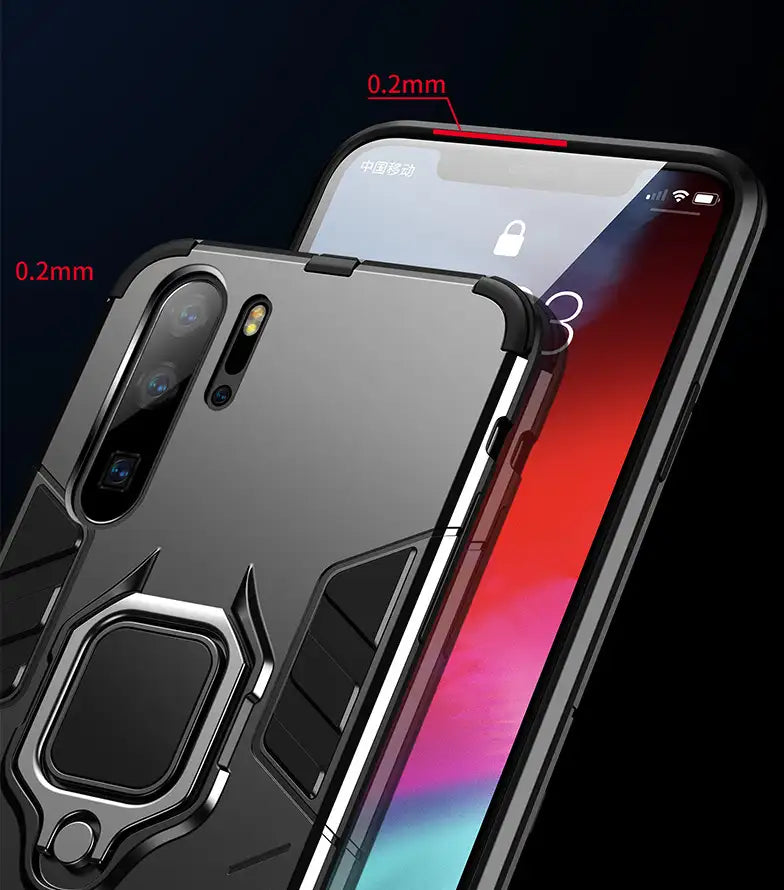 Schutzhülle für Huawei Panzer Design (Drehbarer Ringhalter)